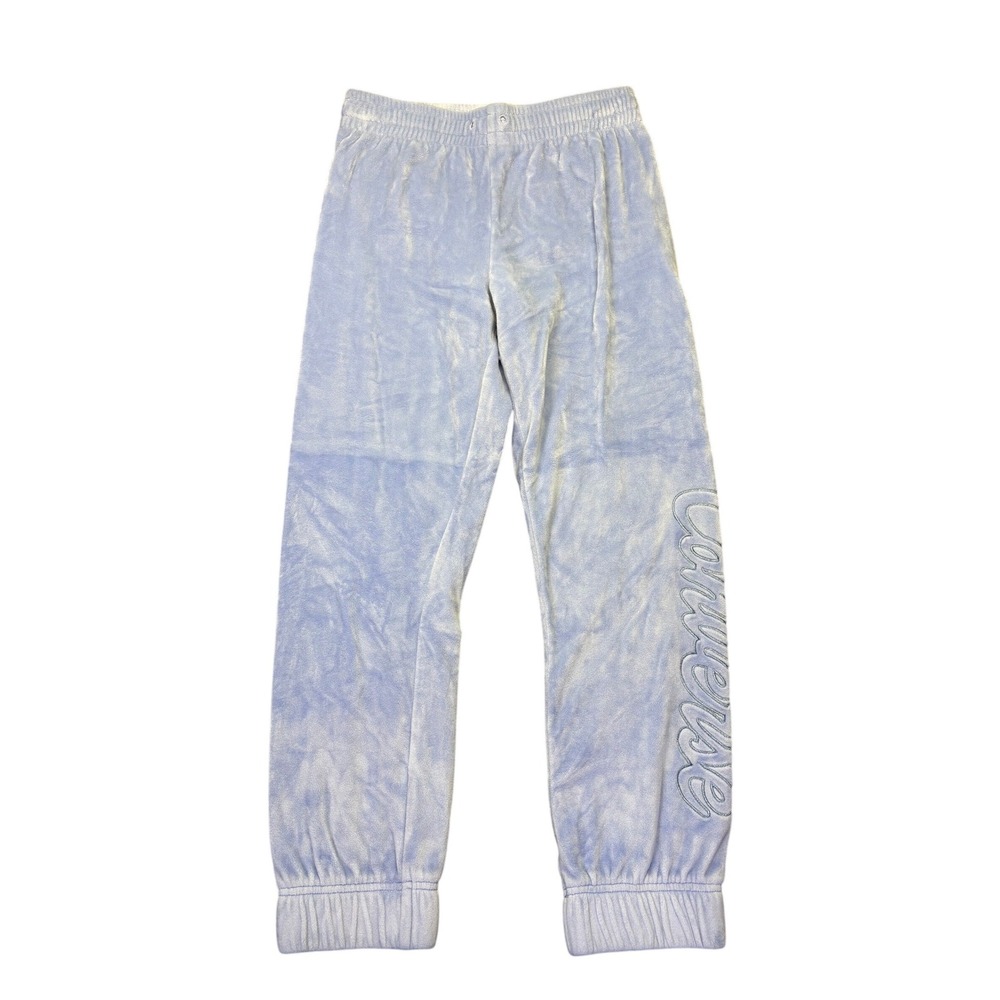 Converse Velour Joggers Youth Large 12/13‎ Lavender Purple Velvet Sweatpants Y2K